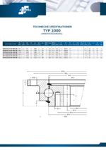 Drehverbindungen / Proflilager ROTIS Datenblatt KDV 1-reihig Serie 2066-2076 mit Innenverzahnung