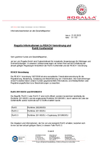 Rogalla Informationsschreiben zur REACH Verordnung und RoHS Konformität